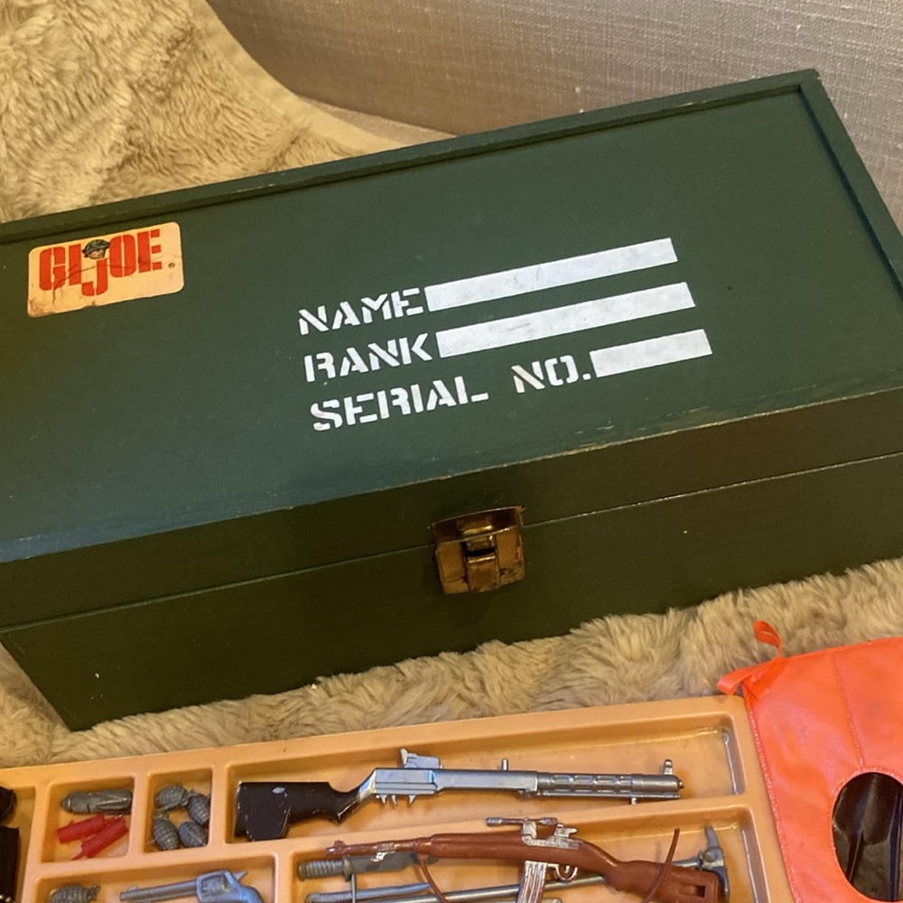 1960s GI JOE footlocker w/ doll & accessories
